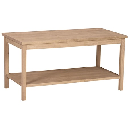 Casual Coffee Table with Shelf